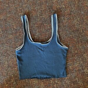 PacSun Navy Ribbed Tank Top